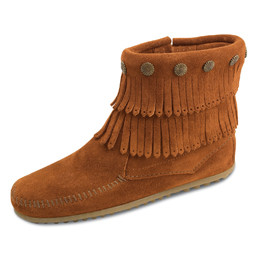 Concho-Stiefelette mit 2 Fransenreihen