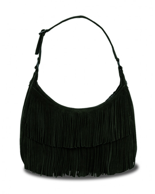 Handtasche mit 2 Lagen Fransen "Hobo"